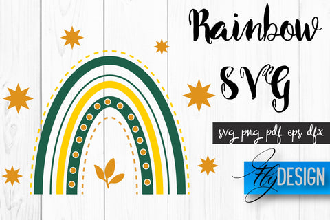 Rainbow SVG Bundle | Boho Rainbow SVG | Watercolor Rainbow SVG SVG Fly Design 