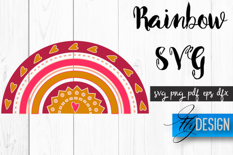 Rainbow SVG Bundle | Boho Rainbow SVG | Watercolor Rainbow SVG SVG Fly Design 