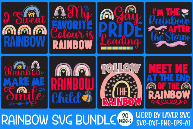 Rainbow SVG Bundle, Rainbow SVG Cut File, Rainbow svg 20 Design SVG Rafiqul20606 