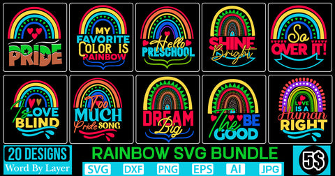 Rainbow Svg Bundle SVG DesignPlante 503 