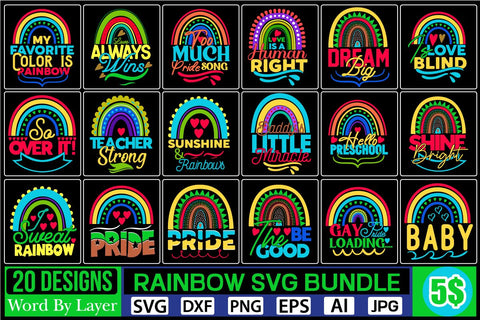 Rainbow Svg Bundle SVG DesignPlante 503 