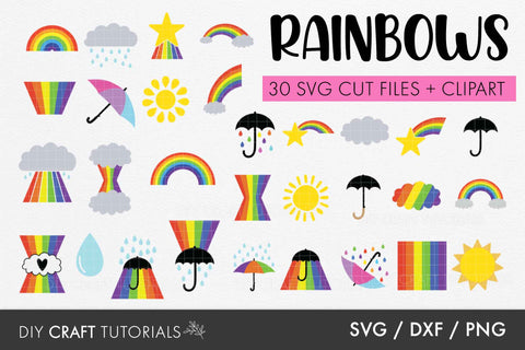 Rainbow SVG Bundle SVG DIY Craft Tutorials 