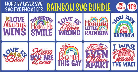 Rainbow SVG Bundle SVG MStudio 