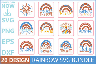 Rainbow SVG Bundle SVG Shahin alam 