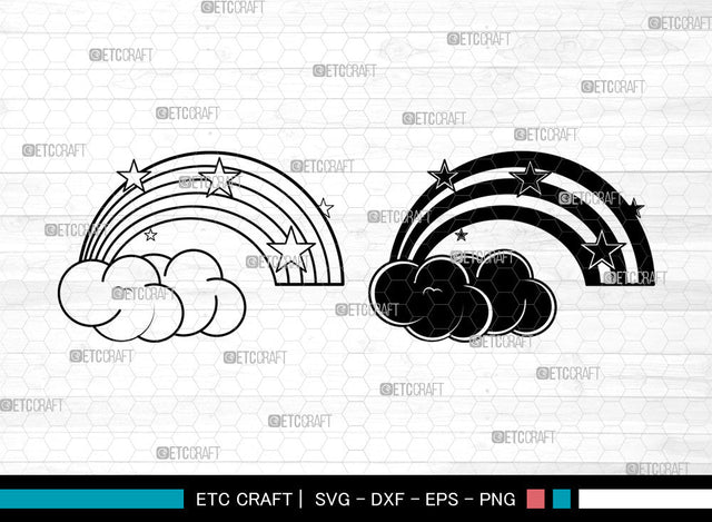 Rainbow SVG, Clouds svg, Rainbow Baby Svg, Rainbow With Sun Svg, Rainbow Star Svg, Rainbows Svg SVG ETC Craft 