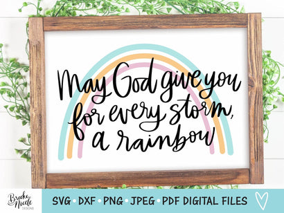Rainbow SVG Cut File | Christian sign SVG | png | jpeg | dxf | Cricut SVG | Silhouette | Instant Download | farmhouse sign svg SVG Brooke Nicole Designs 