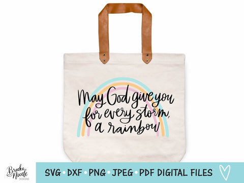 Rainbow SVG Cut File | Christian sign SVG | png | jpeg | dxf | Cricut SVG | Silhouette | Instant Download | farmhouse sign svg SVG Brooke Nicole Designs 