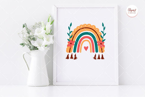 Rainbow svg cut files, Boho rainbow svg, dxf, png, eps SVG ClipartMuchLove 