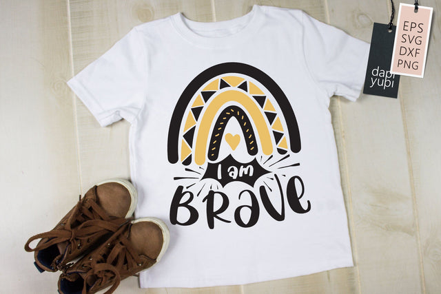 Rainbow SVG I Am Brave Quotes SVG dapiyupi store 