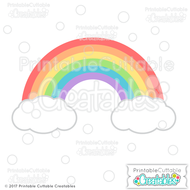 Rainbow SVG Printable Cuttable Creatables 