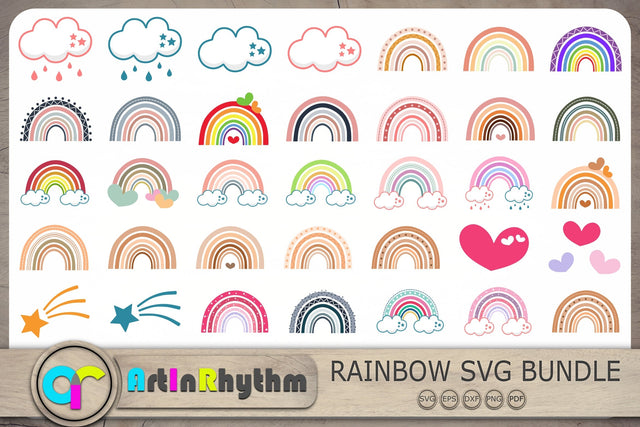 Rainbow Svg, Rainbow Svg Bundle, Rainbow Cliparts SVG Artinrhythm shop 