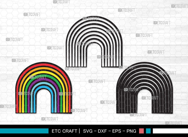 Rainbow SVG | Rainbow Svg | Cloud Svg | Rainbow & Clouds Svg | Layered Rainbow Svg | Rainbow Clipart SVG ETC Craft 