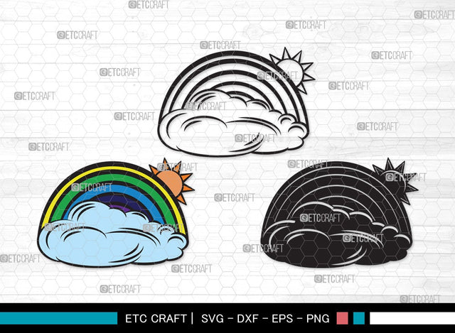 Rainbow SVG | Rainbow Svg | Cloud Svg | Rainbow & Clouds Svg | Layered Rainbow Svg | Rainbow Clipart SVG ETC Craft 