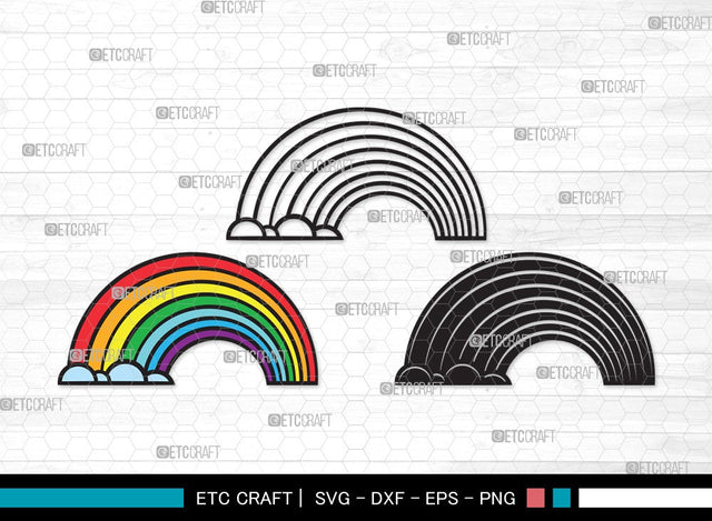 Rainbow SVG | Rainbow Svg | Cloud Svg | Rainbow & Clouds Svg | Layered Rainbow Svg | Rainbow Clipart SVG ETC Craft 
