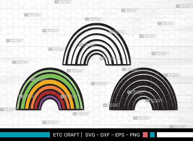 Rainbow SVG | Rainbow Svg | Cloud Svg | Rainbow & Clouds Svg | Layered Rainbow Svg | Rainbow Clipart SVG ETC Craft 