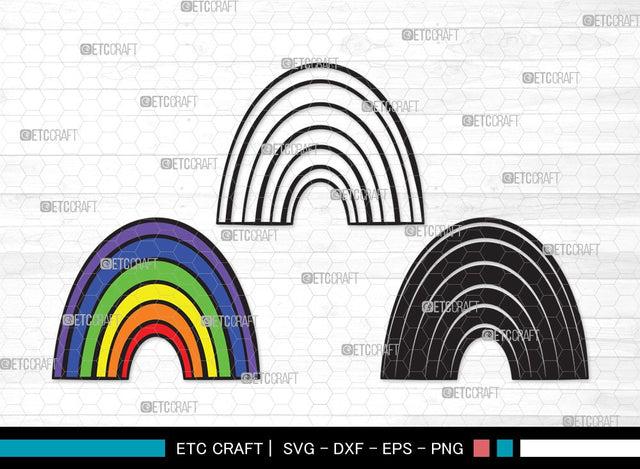 Rainbow SVG | Rainbow Svg | Cloud Svg | Rainbow & Clouds Svg | Layered Rainbow Svg | Rainbow Clipart SVG ETC Craft 