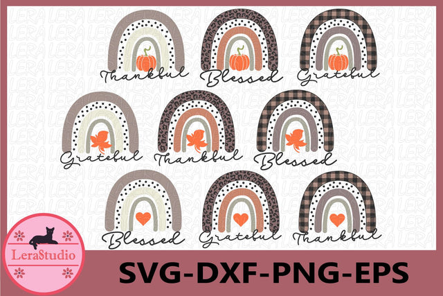 Rainbow Thanksgiving Svg SVG Lerastudio 