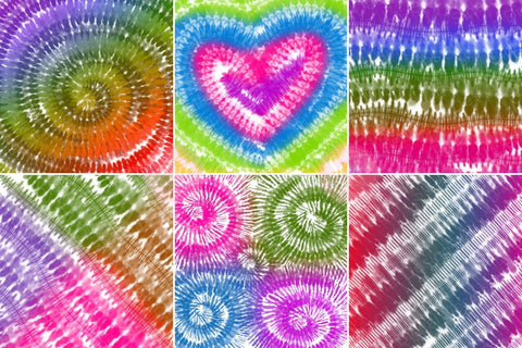 Rainbow Tie Dye Digital Papers Background Pack Digital Pattern SineDigitalDesign 