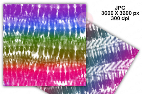 Rainbow Tie Dye Digital Papers Background Pack Digital Pattern SineDigitalDesign 