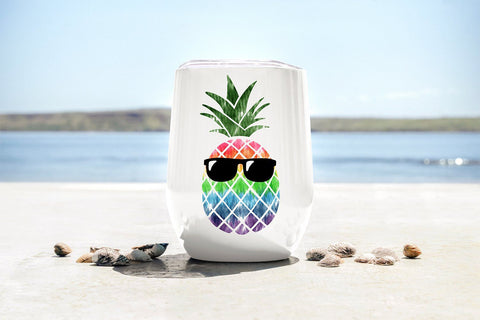 Rainbow Tie-Dye Pineapple Sublimation | Summer Pineapple PNG Sublimation B Renee Design 