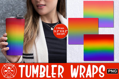 Rainbow Tumbler Wrap Sublimation Sublimation Last Frontier Design Co. 