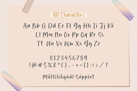 Rainbow Umbrella Font Timur type 