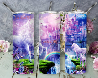 Rainbow Unicorn 20oz Tumbler Wrap, Fantasy Animal Tumbler Png, Unicorn Sublimation Design, Mystical Unicorn Png, Digital Download Sublimation DesignSVG 