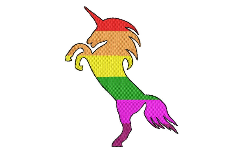 Rainbow Unicorn machine embroidery design, 4 sizes. Embroidery/Applique DESIGNS ArtEMByNatalia 