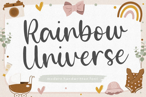 Rainbow Universe Modern Handwritten Font Font Balpirick 