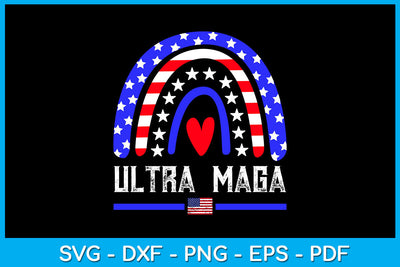 Rainbow USA Flag Ultra Maga SVG PNG PDF Cut File SVG Creativedesigntee 