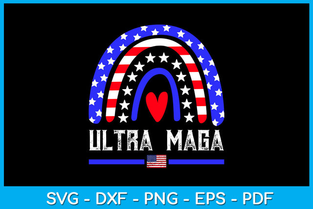 Rainbow USA Flag Ultra Maga SVG PNG PDF Cut File SVG Creativedesigntee 