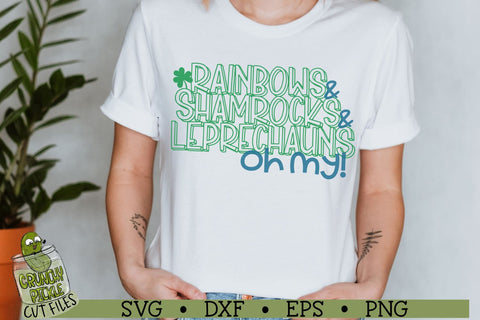 Rainbows Shamrocks Leprechauns Oh My! St. Patrick's Day SVG File SVG Crunchy Pickle 
