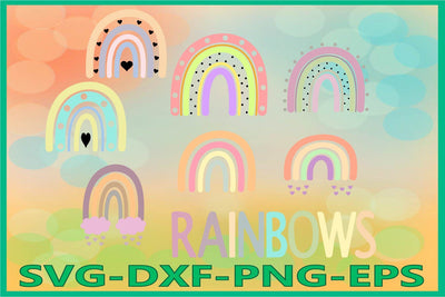 Rainbows SVG Files, Cutting Printing File SVG AlexSVGStudio 