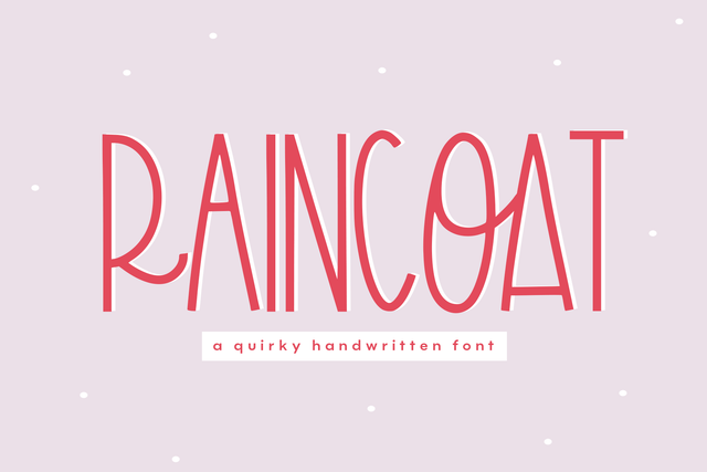 Raincoat - Fun Handwritten Font Font KA Designs 