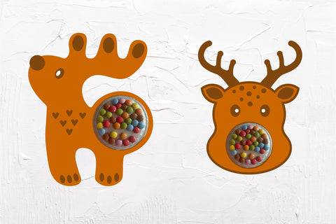 Raindeer Candy Dome SVG. Christmas Holder SVG SVG Olga Terlyanskaya 