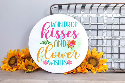 Raindrop Wishes I Spring Sublimation I Spring Quotes PNG Sublimation Happy Printables Club 