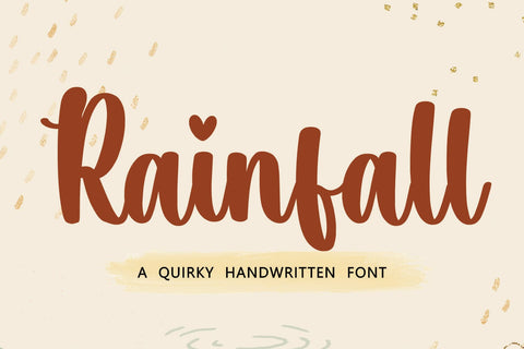 Rainfall Font Mozarella 