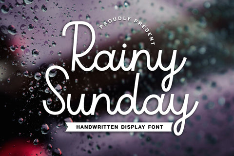 Rainy Sunday Handwritten Display Font Font Paily Studio 