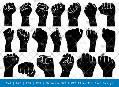 Raised Fist SVG, Hands Silhouette, Generation Hands Svg, Hands Svg, Power Fist Svg, Black Power Svg, Black Fist Svg, Unity Strength Svg, Hands Bundle, SVG ETC Craft 