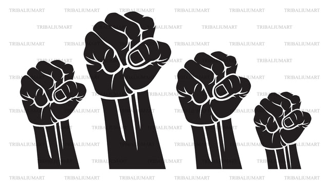 Raised fists SVG TribaliumArtSF 