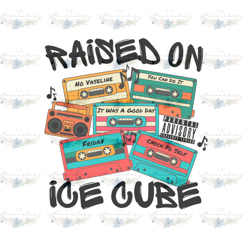 Ice Cube Rapper Sticker Raised on Ice Cube - Rap Music - So Fontsy