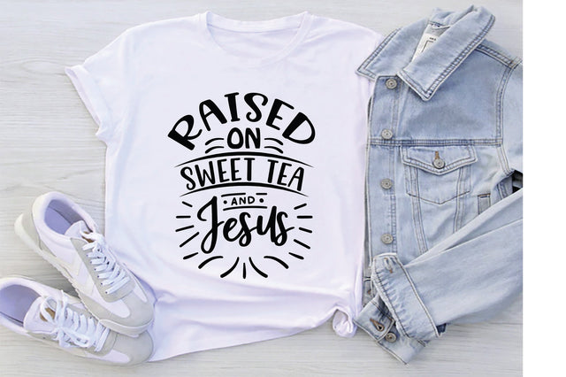 Raised On Sweet Tea And Jesus SVG SVG Creativeart88 