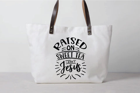 Raised On Sweet Tea And Jesus SVG SVG Creativeart88 