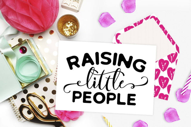 Raising little people | Motherhood cut file SVG TheBlackCatPrints 
