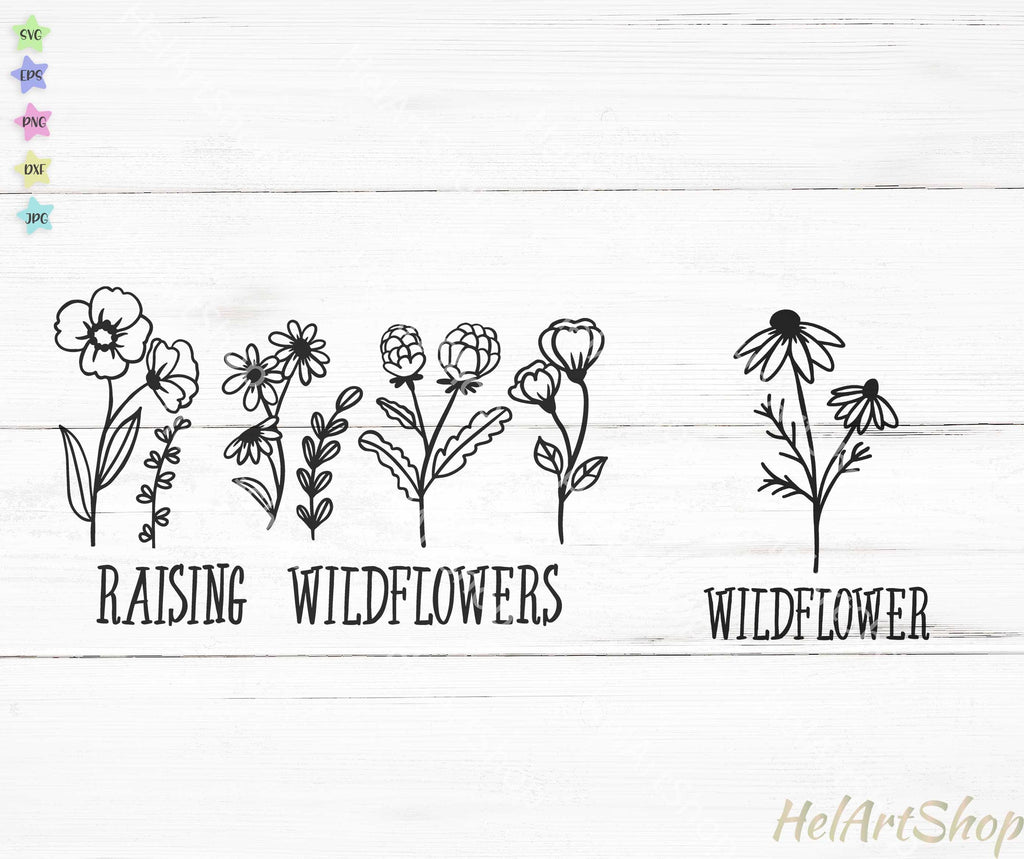 Raising Wildflowers Svg, Matching shirts Svg - So Fontsy