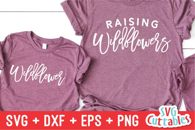 Raising Wildflowers svg - Wildflower svg - Mommy and Me Cut File - svg - dxf - eps - png - Mom - Silhouette - Cricut - File SVG Svg Cuttables 