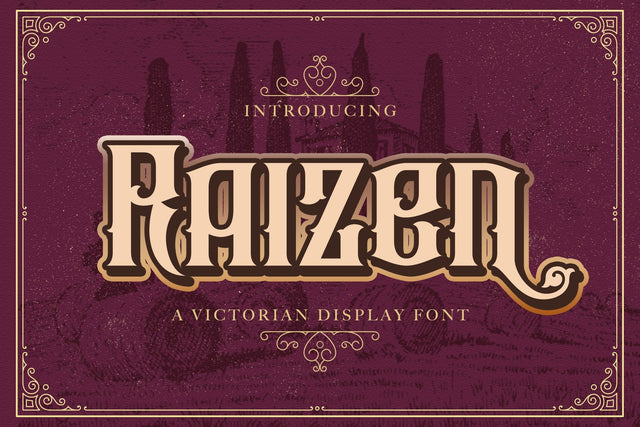 Raizen - Victorian Decorative Font Font StringLabs 