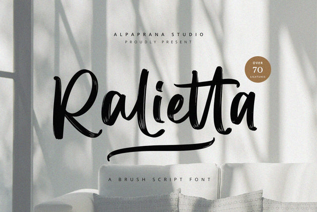 Ralietta - Brush Script Font Font Alpaprana Studio 