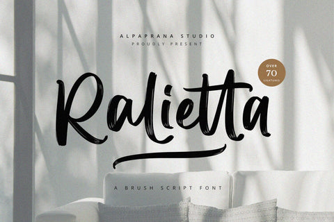 Ralietta - Brush Script Font Font Alpaprana Studio 