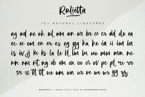 Ralietta - Brush Script Font Font Alpaprana Studio 